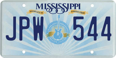 MS license plate JPW544