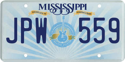 MS license plate JPW559