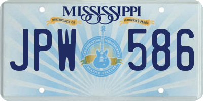MS license plate JPW586