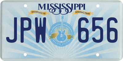 MS license plate JPW656