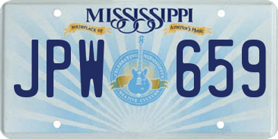 MS license plate JPW659