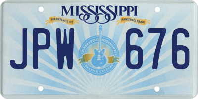 MS license plate JPW676