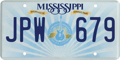 MS license plate JPW679