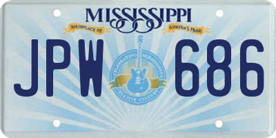 MS license plate JPW686
