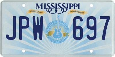 MS license plate JPW697