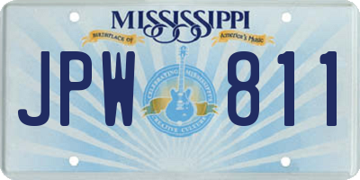 MS license plate JPW811