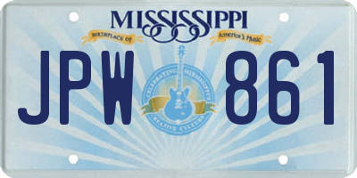 MS license plate JPW861