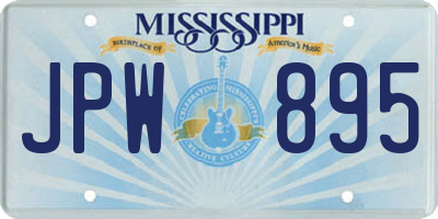 MS license plate JPW895