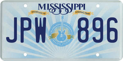 MS license plate JPW896