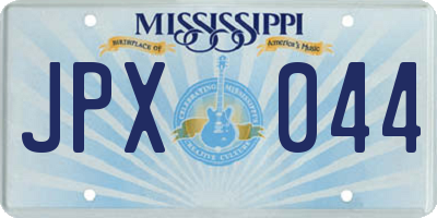 MS license plate JPX044