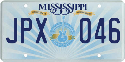 MS license plate JPX046