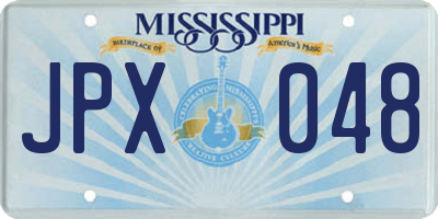 MS license plate JPX048