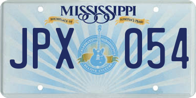 MS license plate JPX054