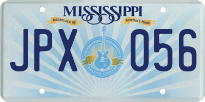 MS license plate JPX056