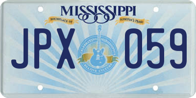 MS license plate JPX059