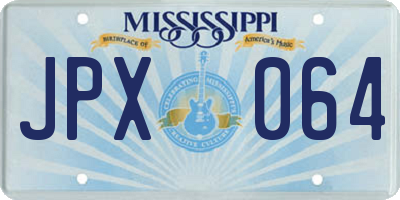 MS license plate JPX064