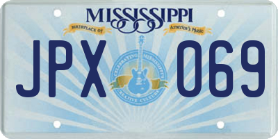 MS license plate JPX069