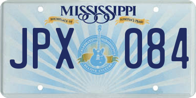 MS license plate JPX084