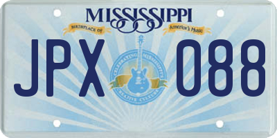 MS license plate JPX088