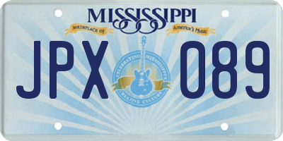 MS license plate JPX089
