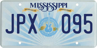 MS license plate JPX095