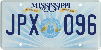 MS license plate JPX096