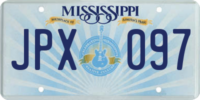 MS license plate JPX097