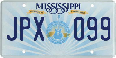 MS license plate JPX099