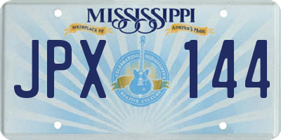 MS license plate JPX144