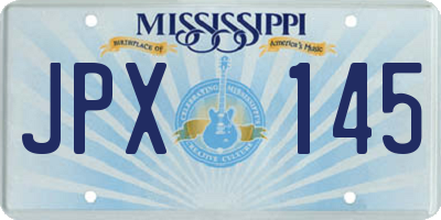 MS license plate JPX145