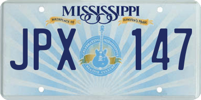 MS license plate JPX147