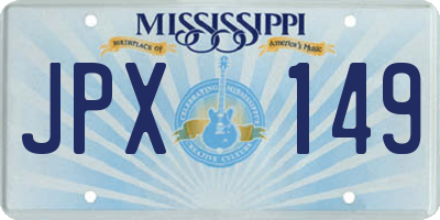 MS license plate JPX149