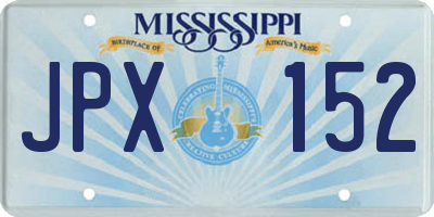 MS license plate JPX152