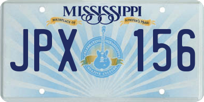 MS license plate JPX156