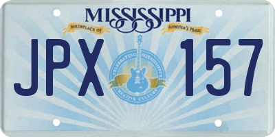 MS license plate JPX157