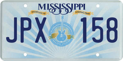 MS license plate JPX158
