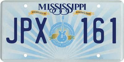 MS license plate JPX161
