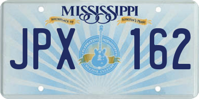 MS license plate JPX162