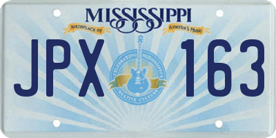 MS license plate JPX163