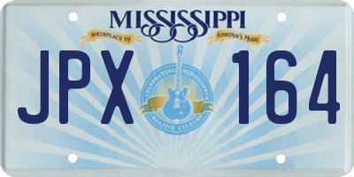 MS license plate JPX164