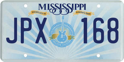 MS license plate JPX168