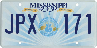 MS license plate JPX171