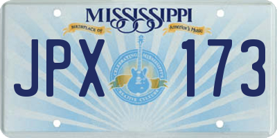 MS license plate JPX173