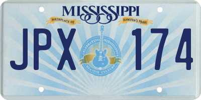 MS license plate JPX174