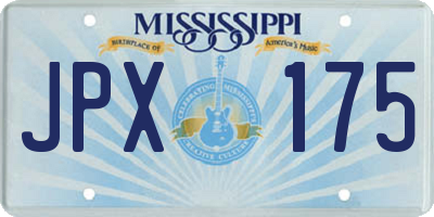 MS license plate JPX175