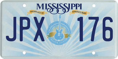 MS license plate JPX176