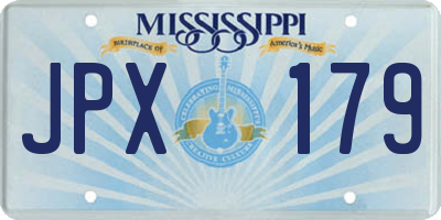 MS license plate JPX179