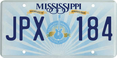 MS license plate JPX184