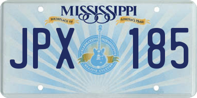 MS license plate JPX185