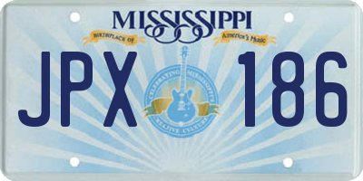 MS license plate JPX186